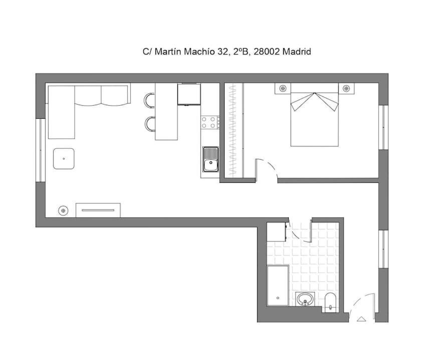 Apartment For Acogedor Temporal De Un En Chamartin Mma322b *