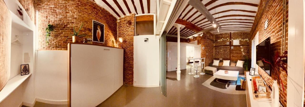 Apartamento Calle Amparo100 Red Brick Loft For 8 Lavapies *