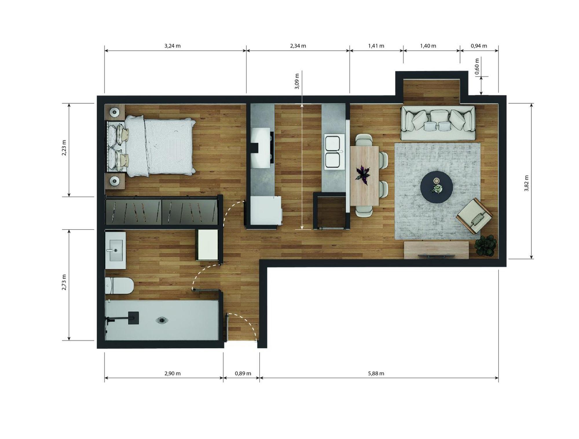 Caterina Cuatro Torres Apartment *