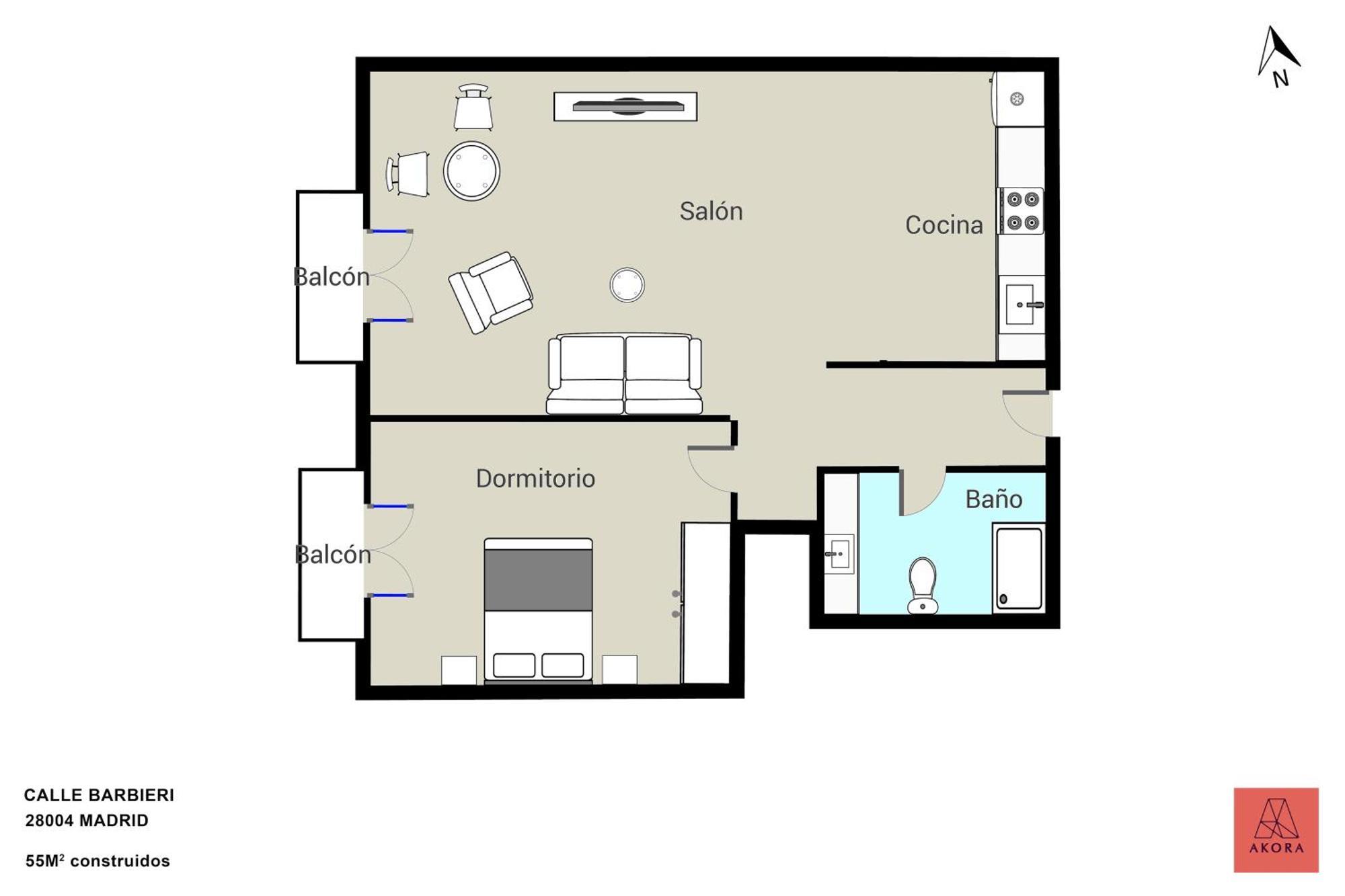 Brand New One Bedroom Located In Chueca