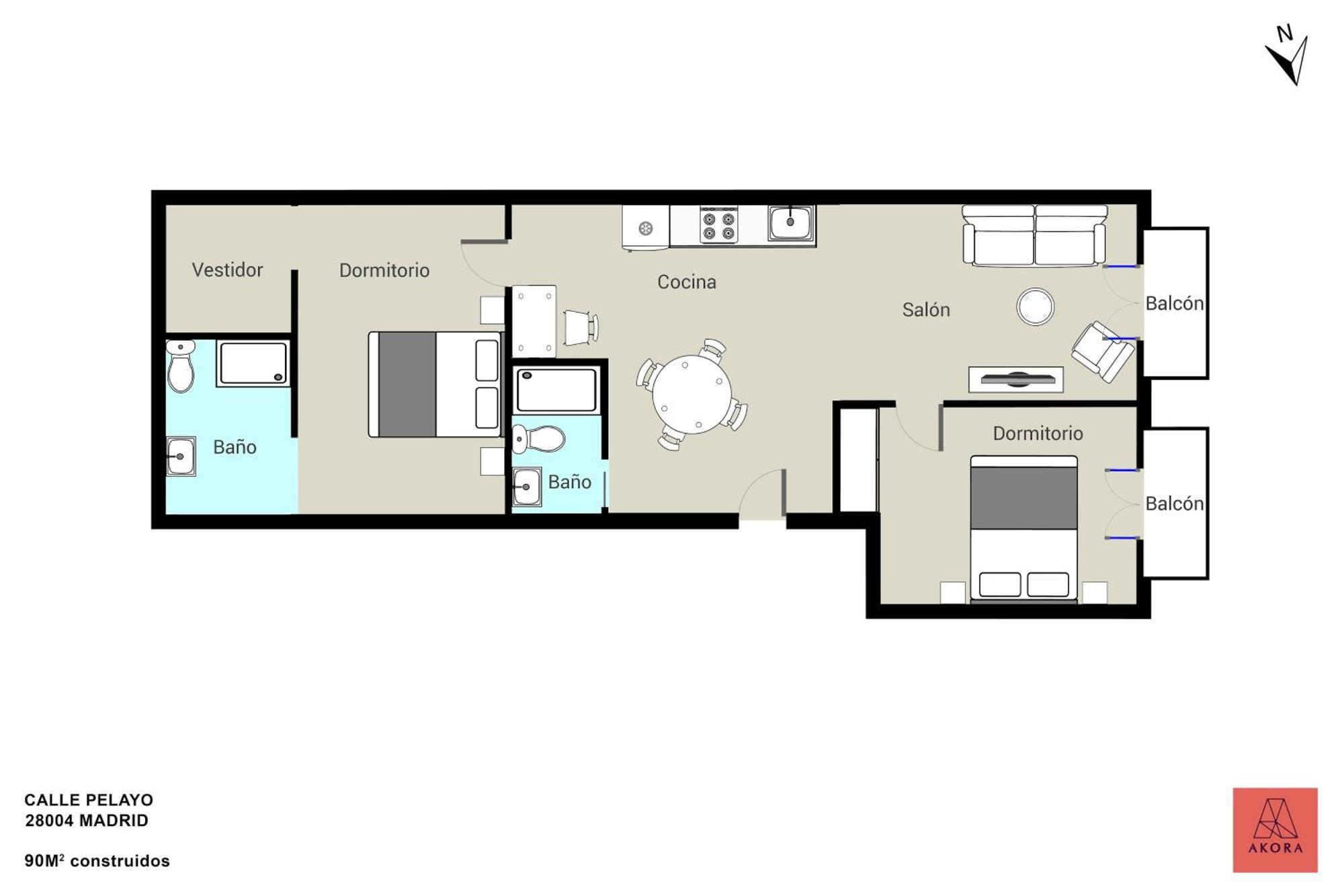 Apartamento Luxurious 2br/2ba In Chueca Madrid