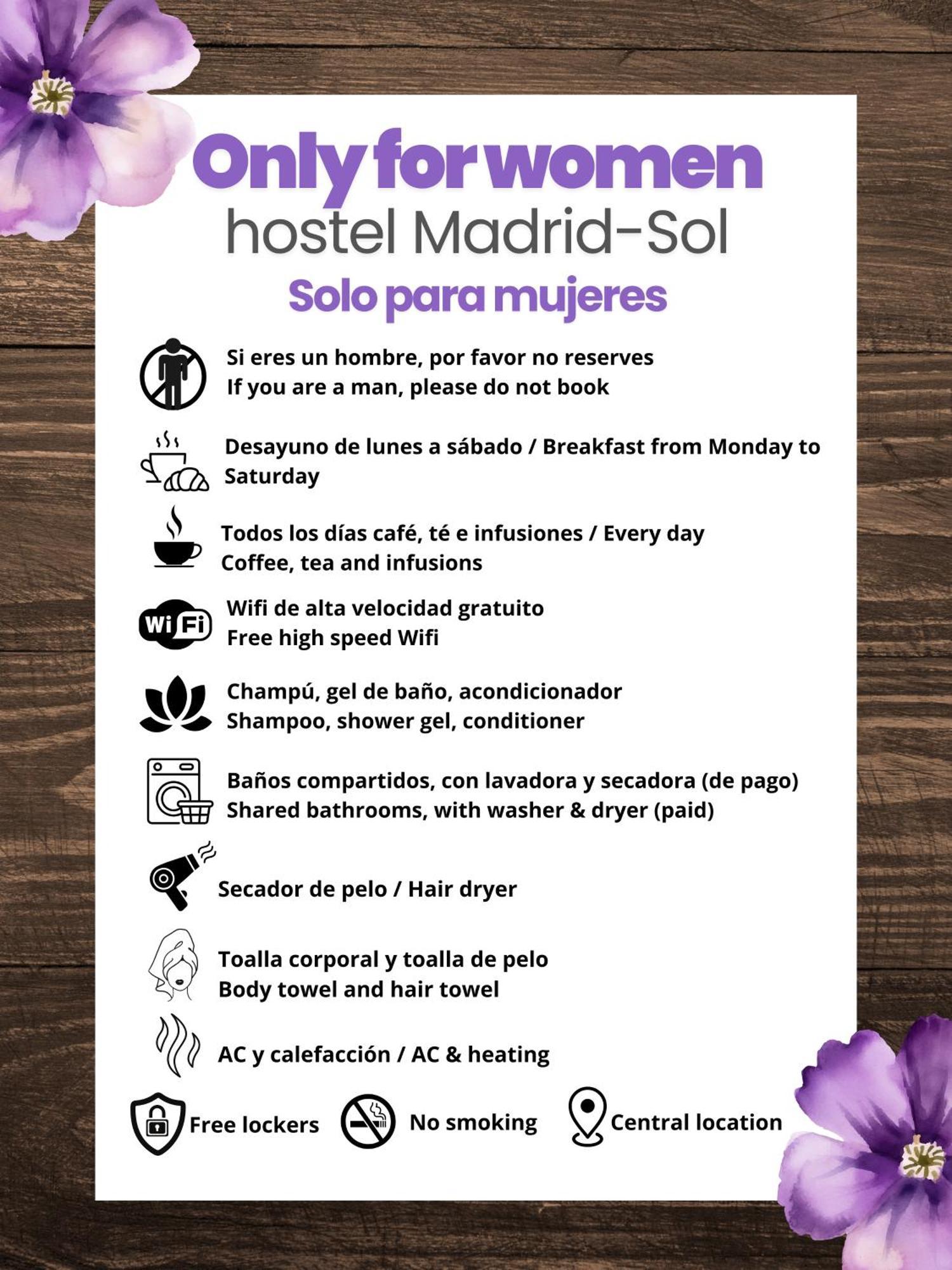 Only For Women Madrid-sol Hostel *